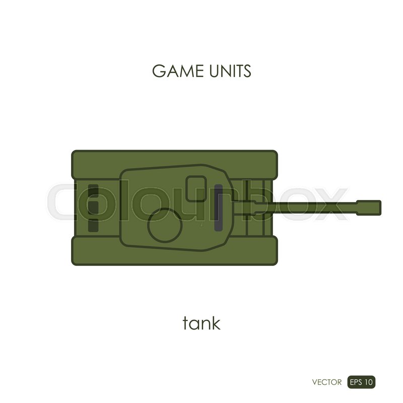 800x800 Tank On White Background Military Stock Vector Colourbox