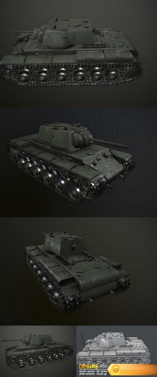 500x1200 Desire Fx Kv Heavy Ussr Battle Tank Game Ready Model