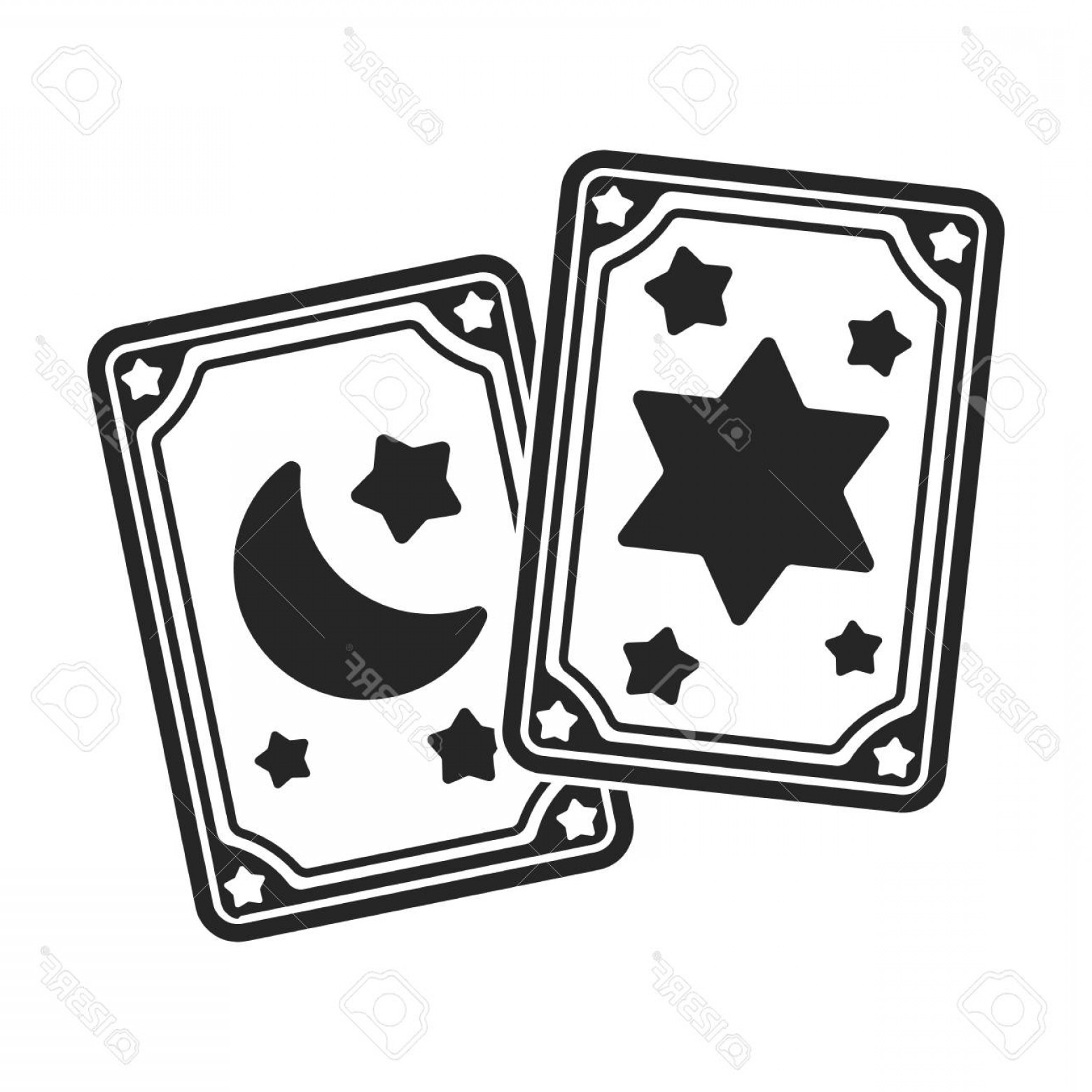1560x1560 Photostock Vector Tarot Cards Icon In Black Style Isolated
