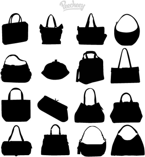 555x600 Bags Silhouettes Free Vector In Adobe Illustrator