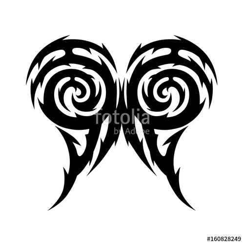 500x500 Tattoo Tribal Designs Sketched Simple Isolated Vector Tattoo