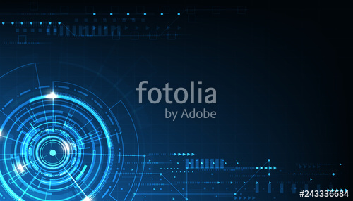 500x286 Digital Business Vector Tech Circle And Technology Background