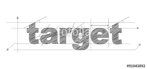 500x234 Target Vector Technical Lettering Stock Image And Royalty Free