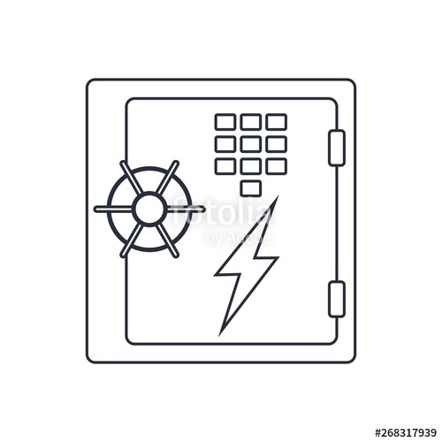 500x500 Safe Energy Icon Energetic Resources Vector Linear Icon Stock