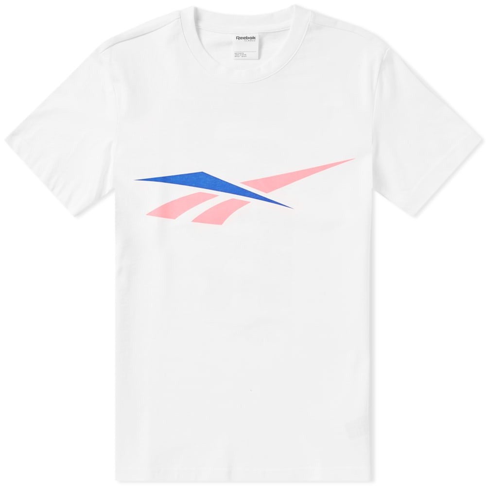 1000x1000 Reebok Lf Vector Tee White, Acid Pink Acid Blue End