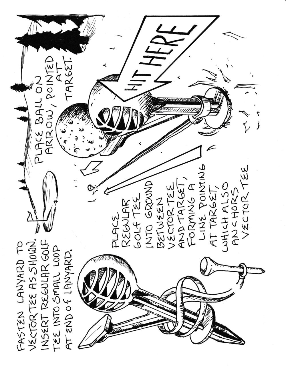 1000x1284 Golf Accessory Vector Tee