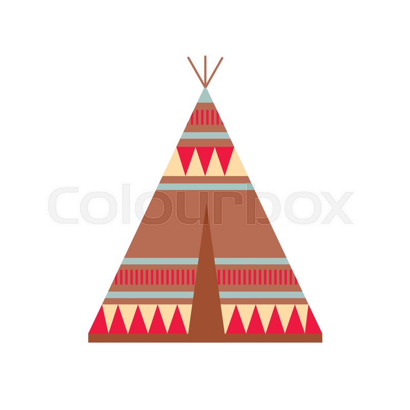 800x800 Indian Wigwam With Ornamental Stock Vector Colourbox