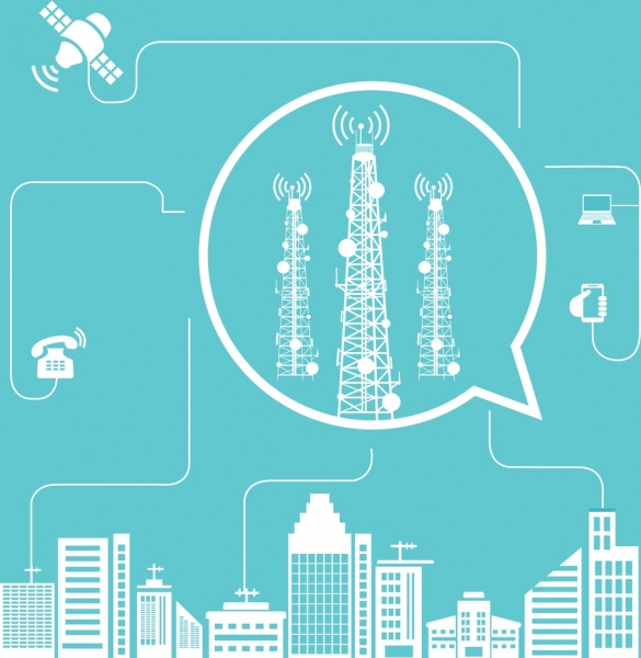 585x600 Telecommunications Tower Free Vector In Coreldraw Cdr