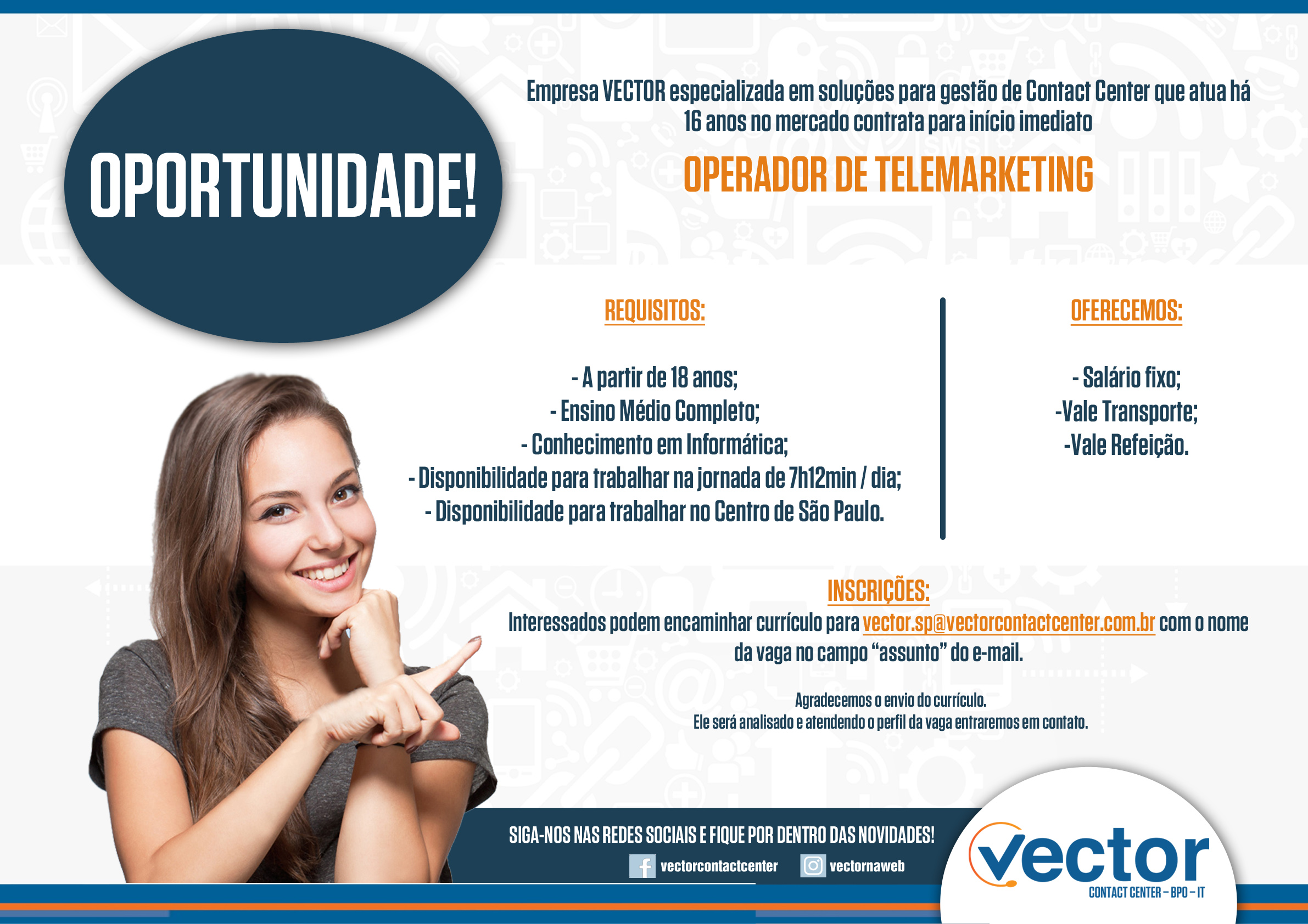 2382x1684 Oportunidade! Vaga Operador De Telemarketing