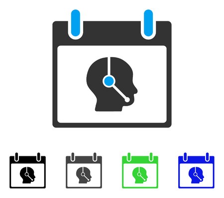 450x399 Telemarketing Operator Calendar Day Flat Vector Icon Colored