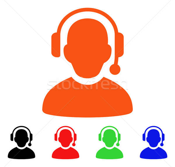 600x572 Call Center Vector Icon Vector Illustration Victor Ivlichev