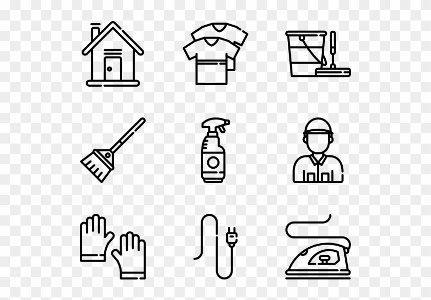 840x585 House Cleaning Pictograms