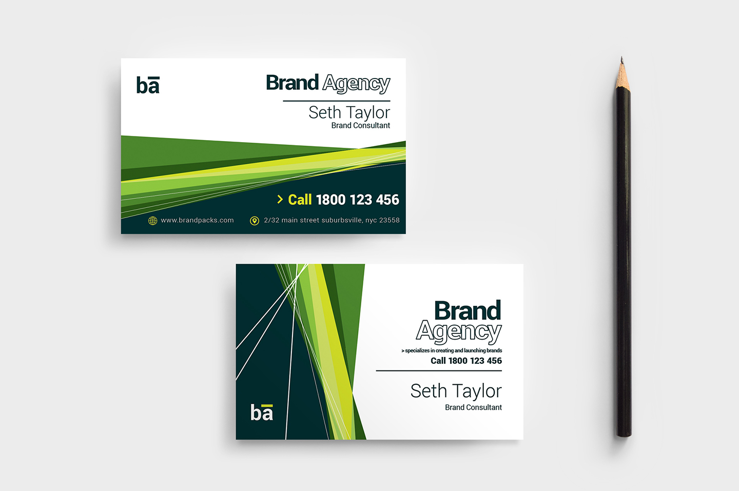 1440x957 Brand Agency Business Card Template