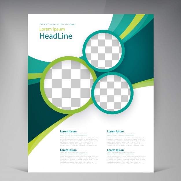 Vector Abstract Template Design Flyer, Cover With Turquoise 626x626 Vector Abstract Template Design Flyer, Cover With Turquoise