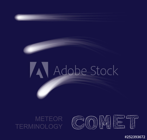 500x475 Meteor Terminology Comet Vector Illustration