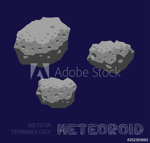 500x475 Meteor Terminology Meteoriod Vector Illustration