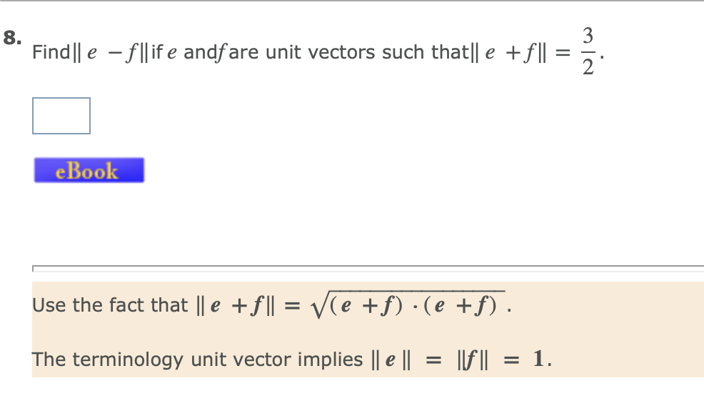 986x582 Find E Fllif E Andfare Unit Vectors Such That