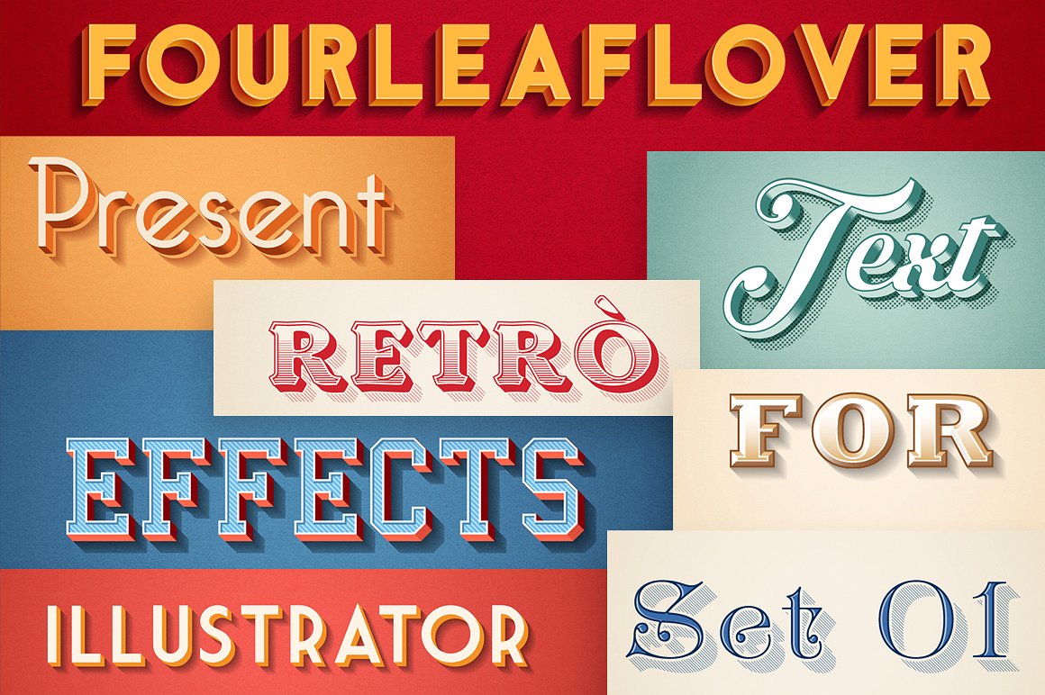 Retro Vintage Text Effects For Illustrator Photoshop 1160x772 Retro Vintage Text Effects For Illustrator Photoshop