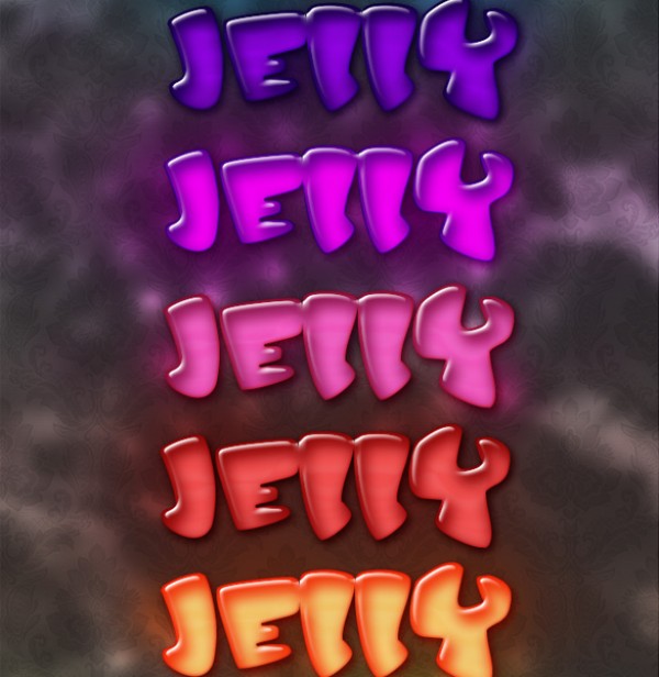 600x616 Jelly Text Effect Styles