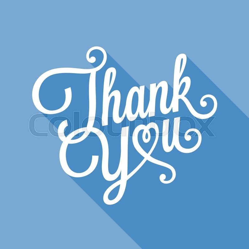 800x800 Thank You Typographical Illustration Stock Vector Colourbox