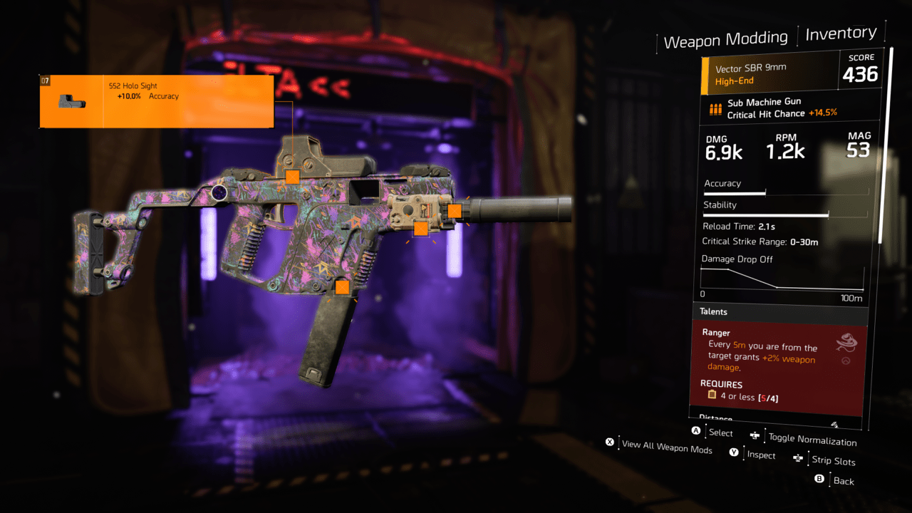 1280x720 The Division How To Get The Vector Submachine Gun
