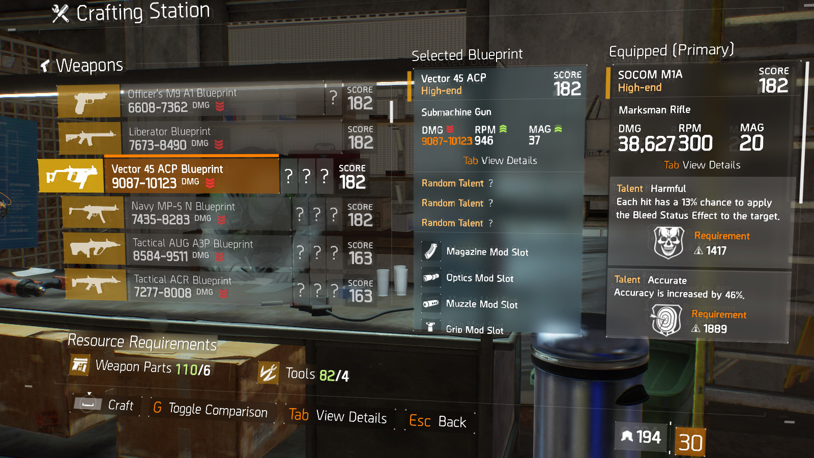 1600x900 Vector Acp Endgame Blueprint Crafting Blueprint Item