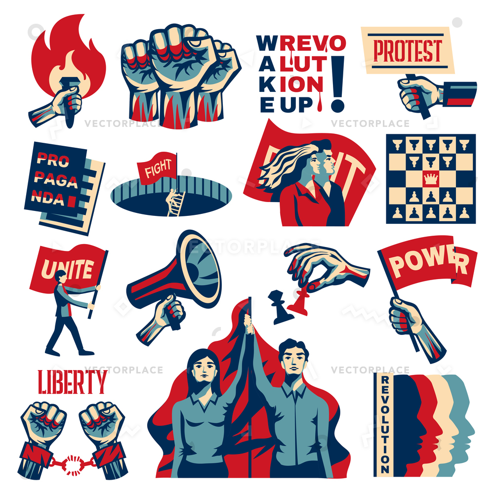1000x1000 Revolution Socialism Promoting Constructivist Set Power Vector