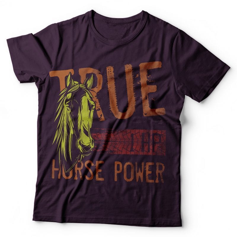 800x800 True Horse Power Vector T Shirt Design