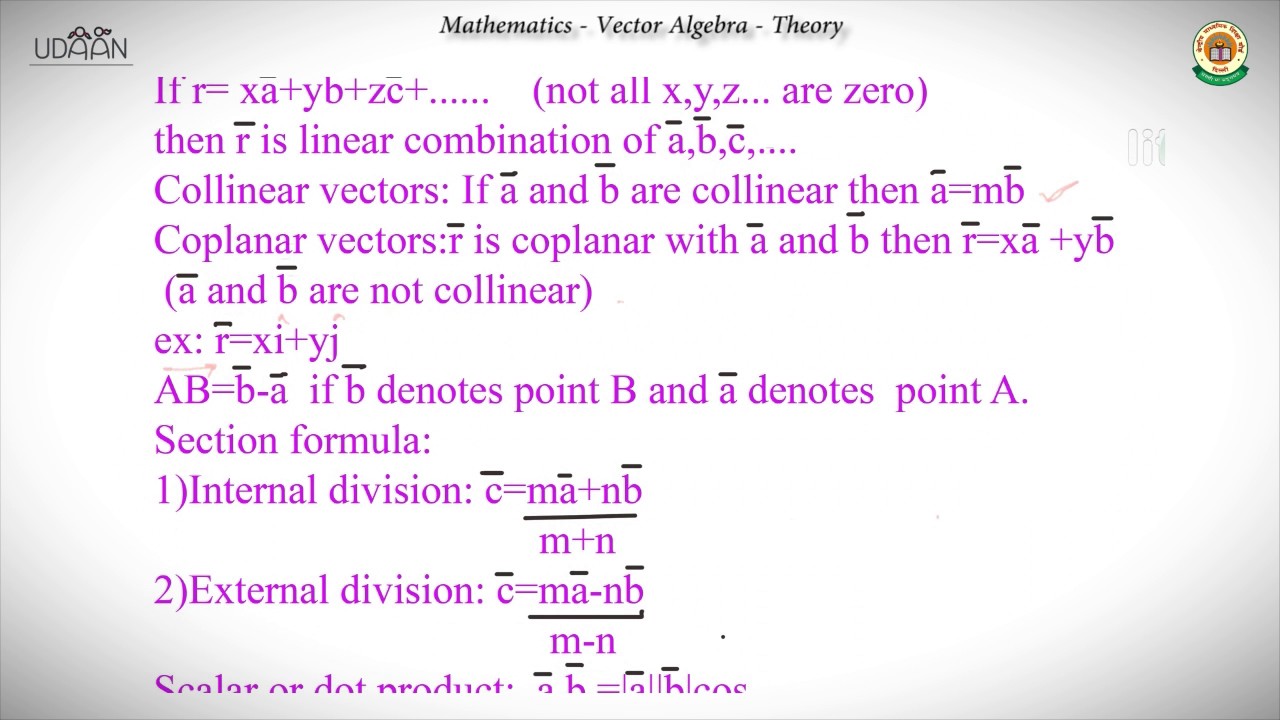 1280x720 Discussion Vector Algebra