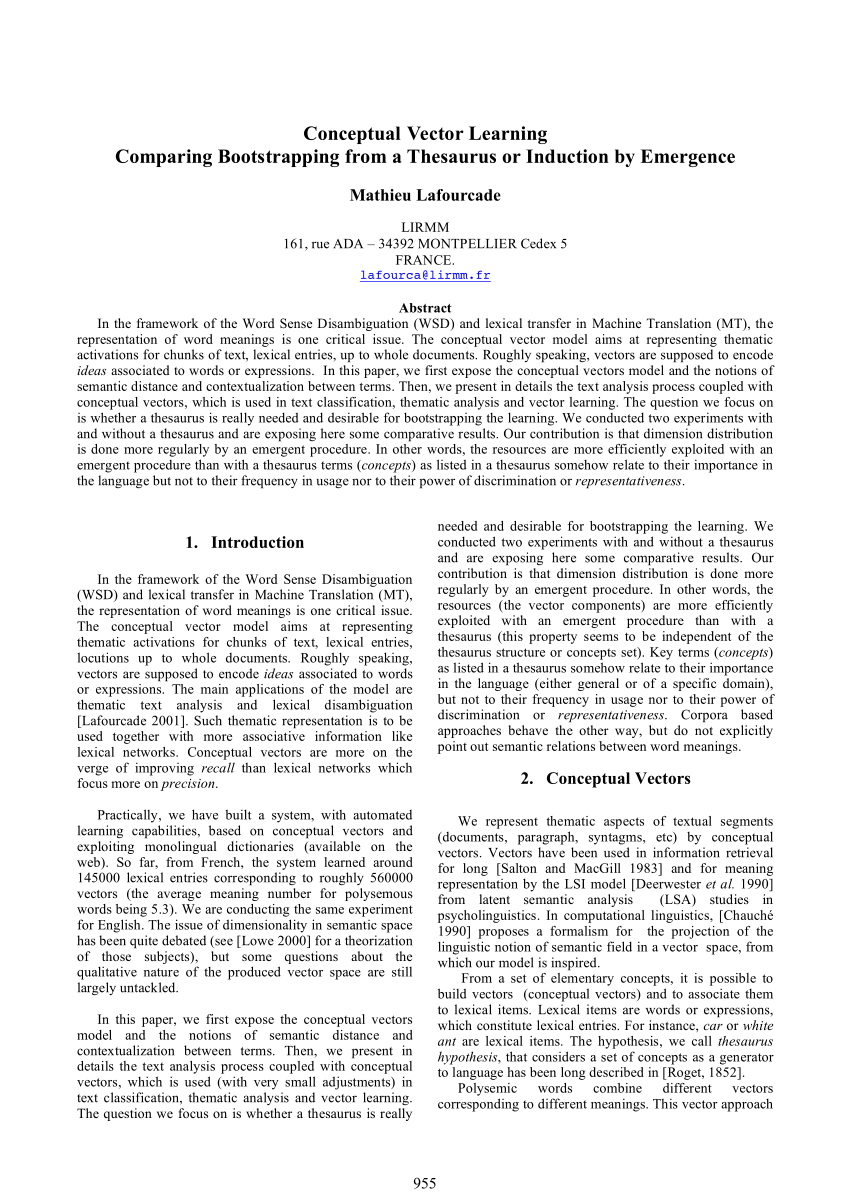 850x1203 Pdf Conceptual Vector Learning Comparing Bootstrapping