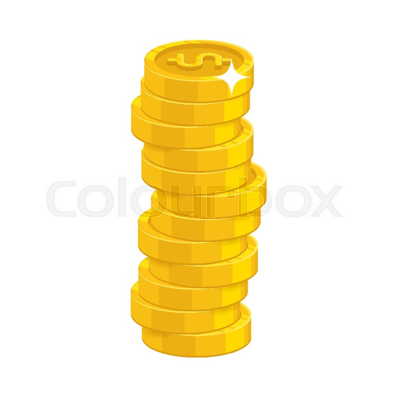 800x800 Heap Gold Coins Thesaurus, Savings Stock Vector Colourbox
