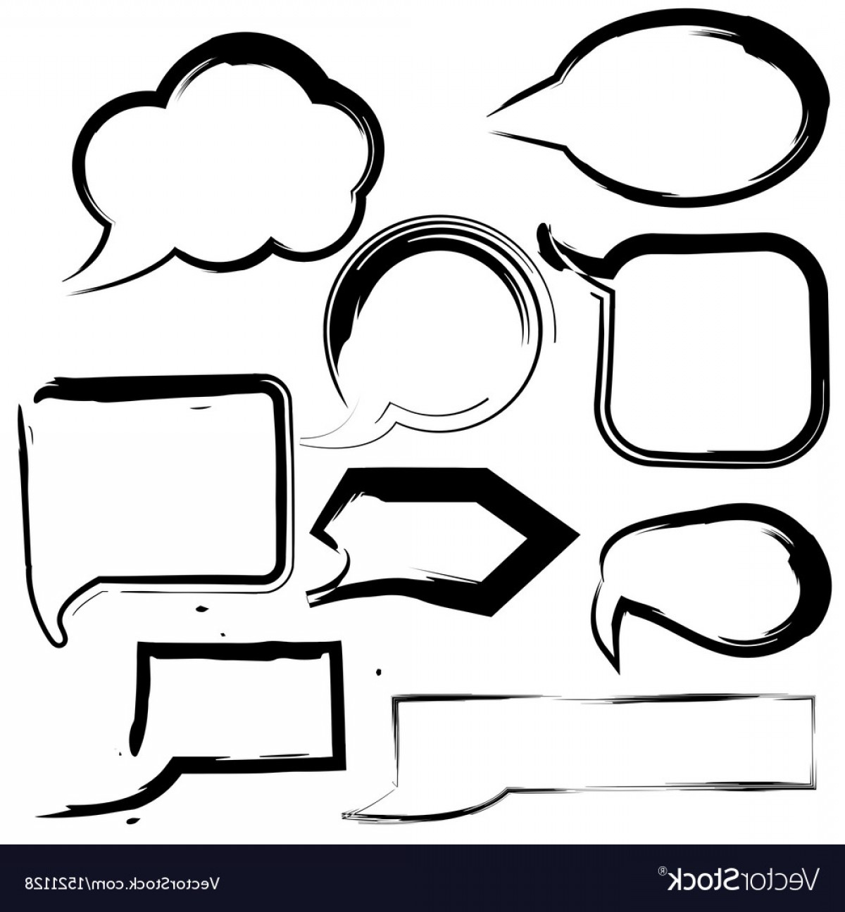 1200x1296 Grunge Speech And Thought Bubbles Vector Soidergi