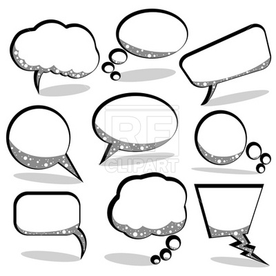 400x400 Speech And Thought Bubbles Vector Image Of Design Elements