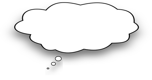 500x264 Cartoon Thought Bubble Vector Image