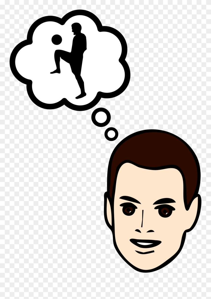 880x1249 Free Man Thinking Soccer Clipart Clipart And Vector