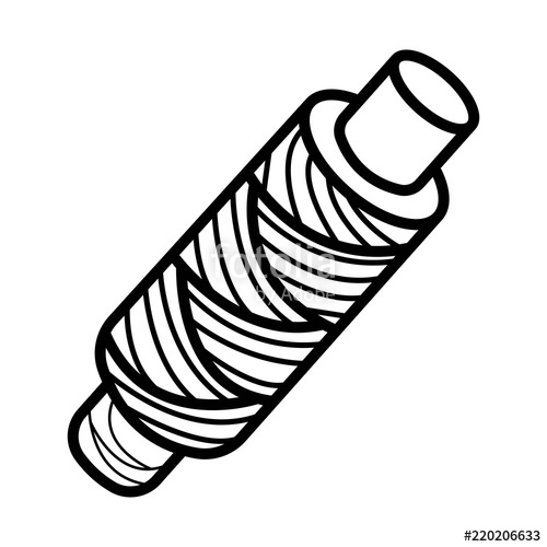 500x500 Thread Or Cable Spool Icon Vector Stock Image And Royalty Free