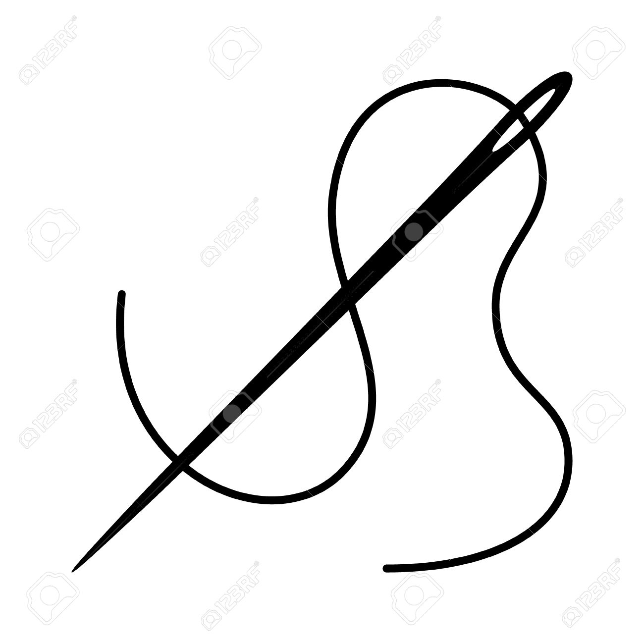 1300x1300 Collection Of 'needle And Thread Drawing' Download More Than