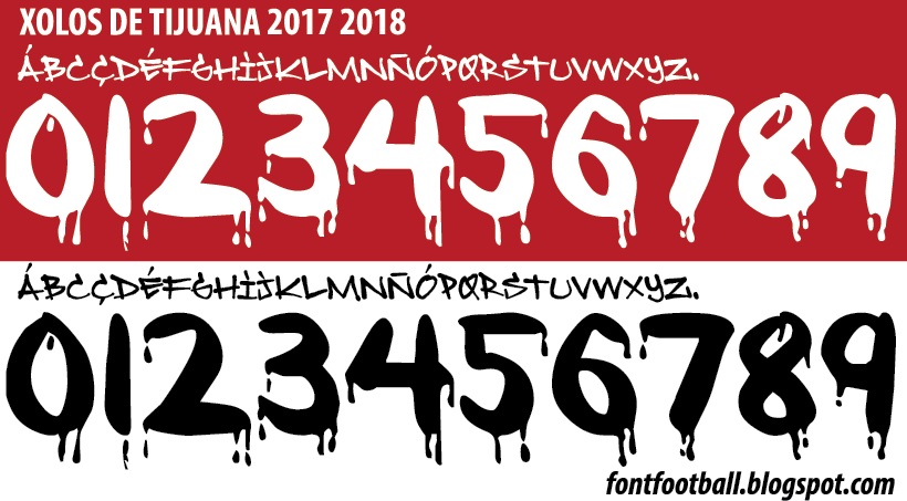 820x453 Font Football Font Vector Club Xolos De Tijuana Kit