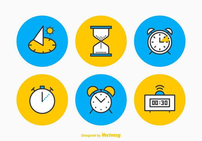 700x490 Time Vector Icon Set