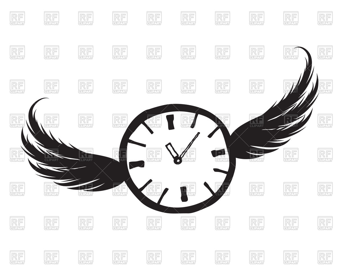 1200x980 Clock With Wings