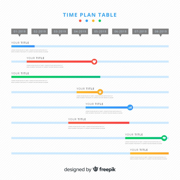 626x626 Time Plan Table Vector Free Download