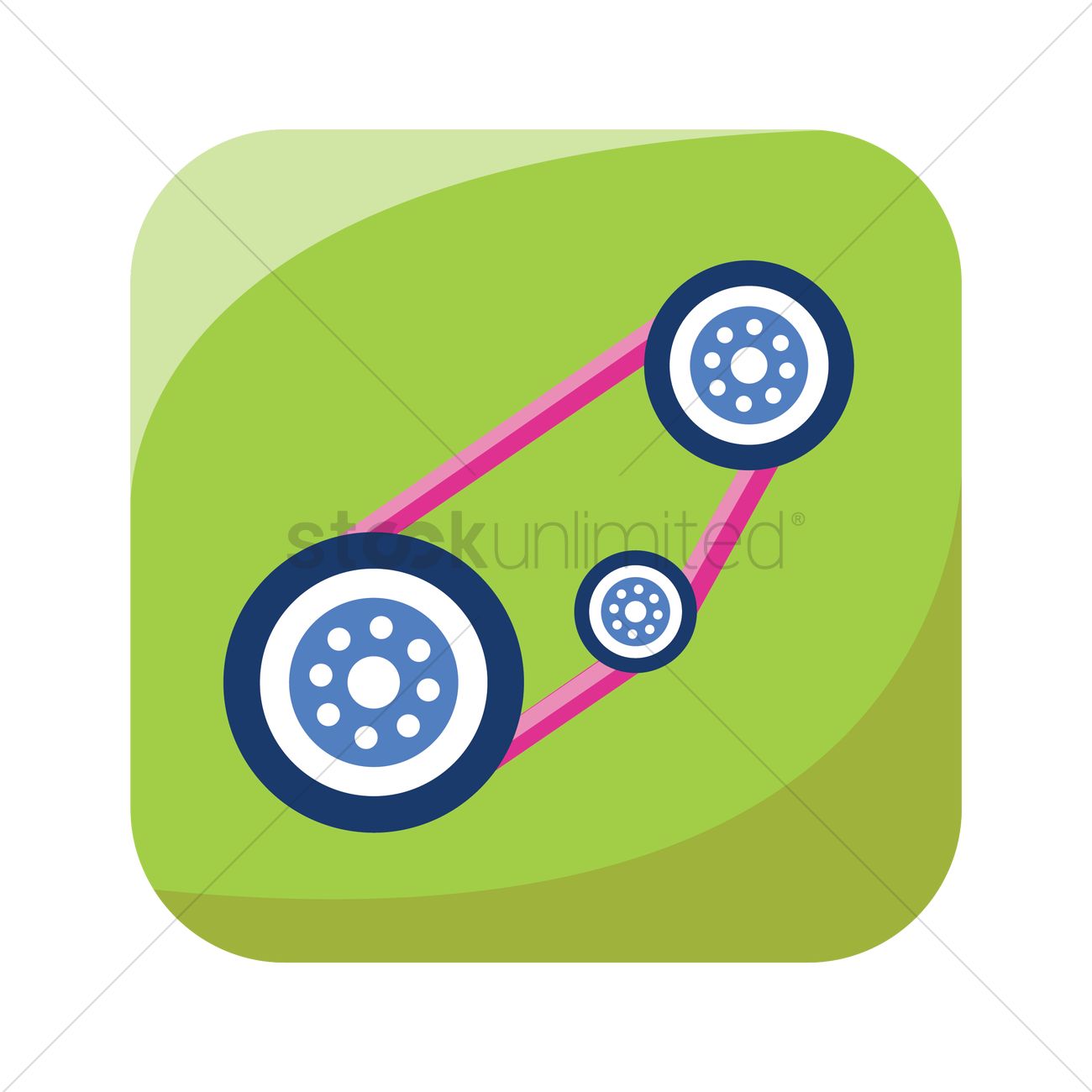 1300x1300 Timing Belt Vector Image