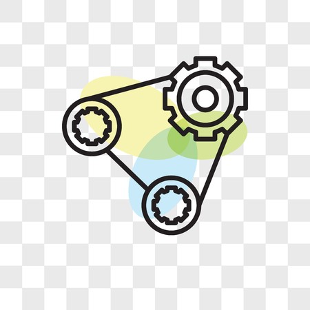 450x450 Timing Belt Vector Icon Isolated On Transparent Background, Timing