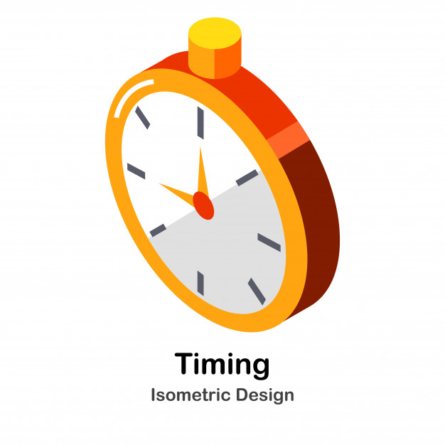 626x626 Timing Isometric Illustration Vector Premium Download