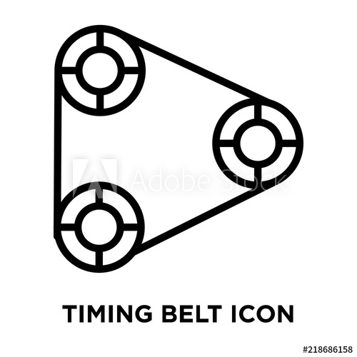 500x500 Timing Belt Icon On White Background Modern Icons Vector