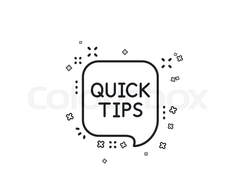 800x647 Quick Tips Line Icon Helpful Tricks Stock Vector Colourbox