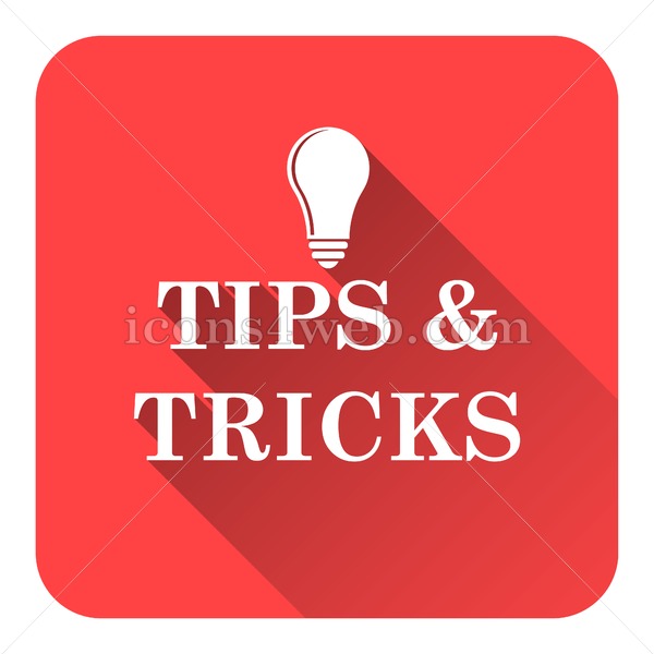 600x600 Tips And Tricks Flat Icon With Long Shadow Vector