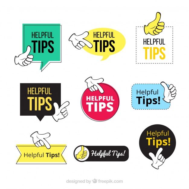 626x626 Tips Label Collection With Flat Design Free Vector Beauty