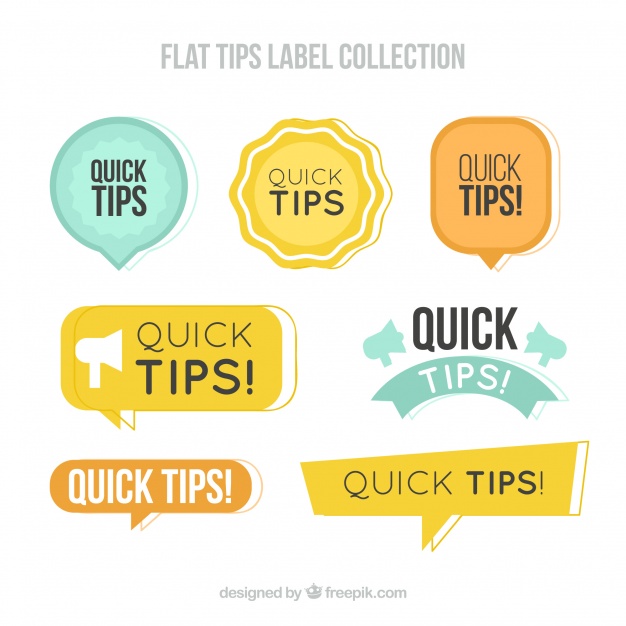 626x626 Tips Labels Collection In Flat Style Vector Free Download