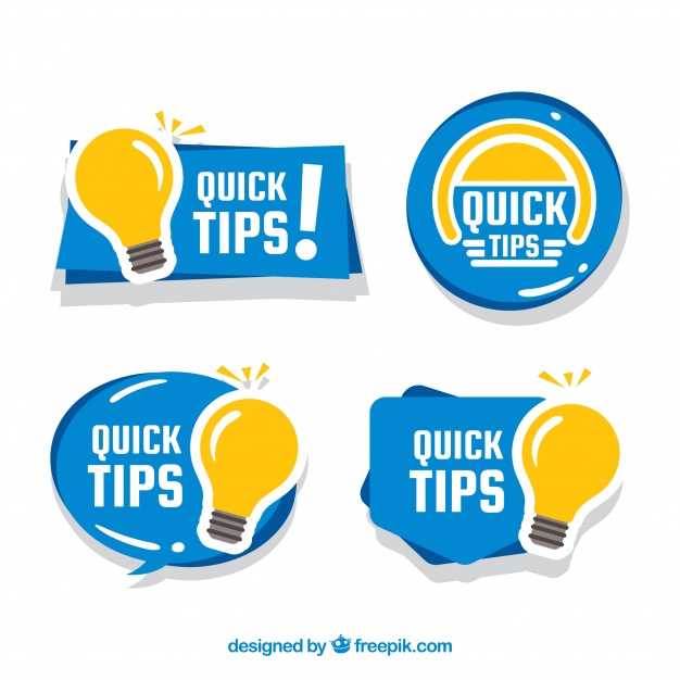626x626 Colorful Quick Tips Badge Collection Vector Free Download
